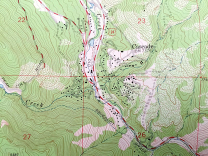Antique Cascade, Colorado 1961 US Geological Survey Topographic Map – US Air Force Academy, Chipita Park, Glen Eyrie, Mount St Francis, CO