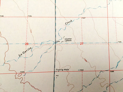 Antique Center, Colorado 1968 US Geological Survey Topographic Map – Saguache County, Leach Airport, Farmers Union Canal, La Garita
