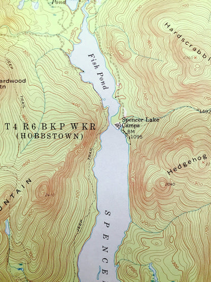 Antique Spencer Lake, Maine 1958 US Geological Survey Topographic Map – Somerset, Franklin County, Bobbstown, Appleton, Flagstaff, ME