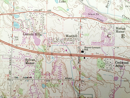 Antique Valparaiso, Indiana 1962 US Geological Survey Topographic Map – Center, Washington, Porter, Morgan, Porter County, Westhill, IN