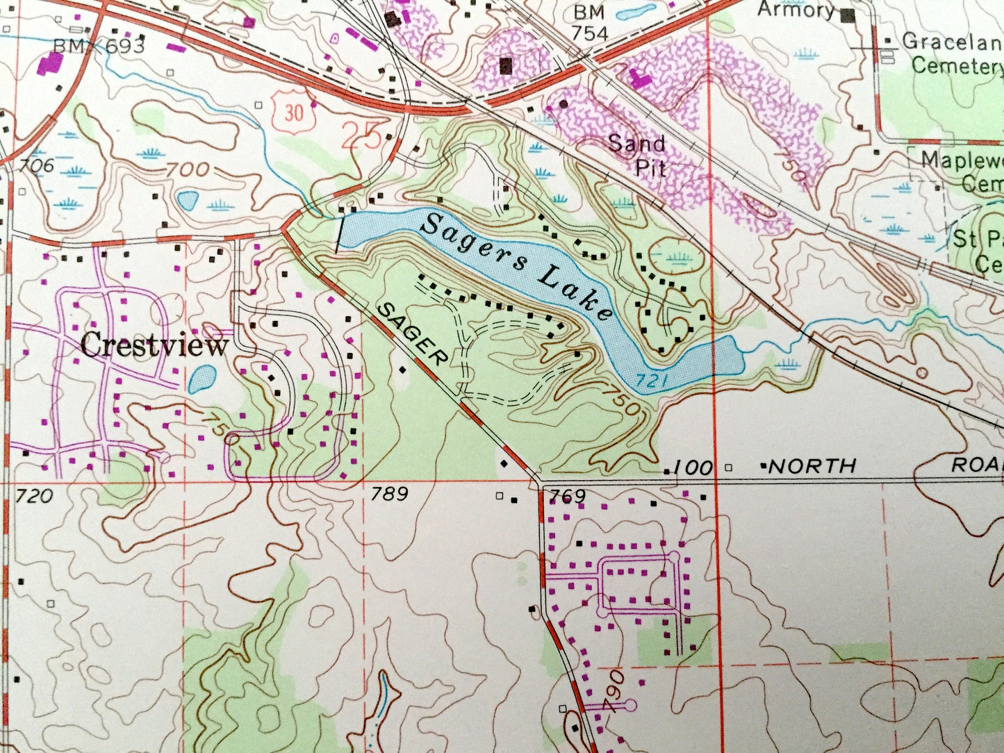 Antique Valparaiso, Indiana 1962 US Geological Survey Topographic Map – Center, Washington, Porter, Morgan, Porter County, Westhill, IN
