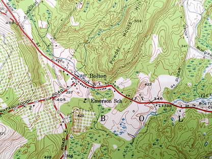 Antique Hudson, Massachusetts 1950 US Geological Survey Topographic Map – Boxborough, Harvard, Bolton, Stow, Marlborough, Fryville Berlin MA