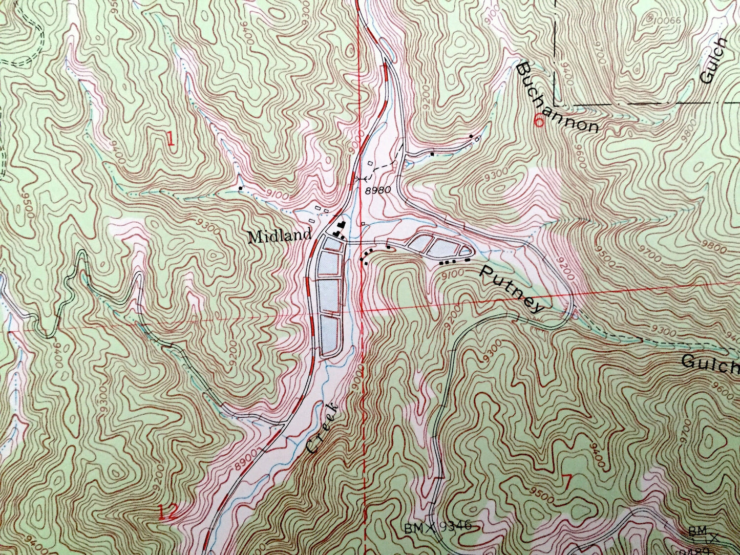 Antique Cripple Creek North, Colorado 1951 US Geological Survey Topographic Map – Black Mountain, Pike National Forest, Teller County