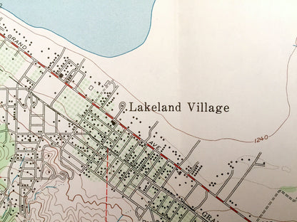 Antique Elsinore, California 1953 US Geological Survey Topographic Map – Riverside County, Terra Cotta, Sedco Hills, Lakeland Village, CA