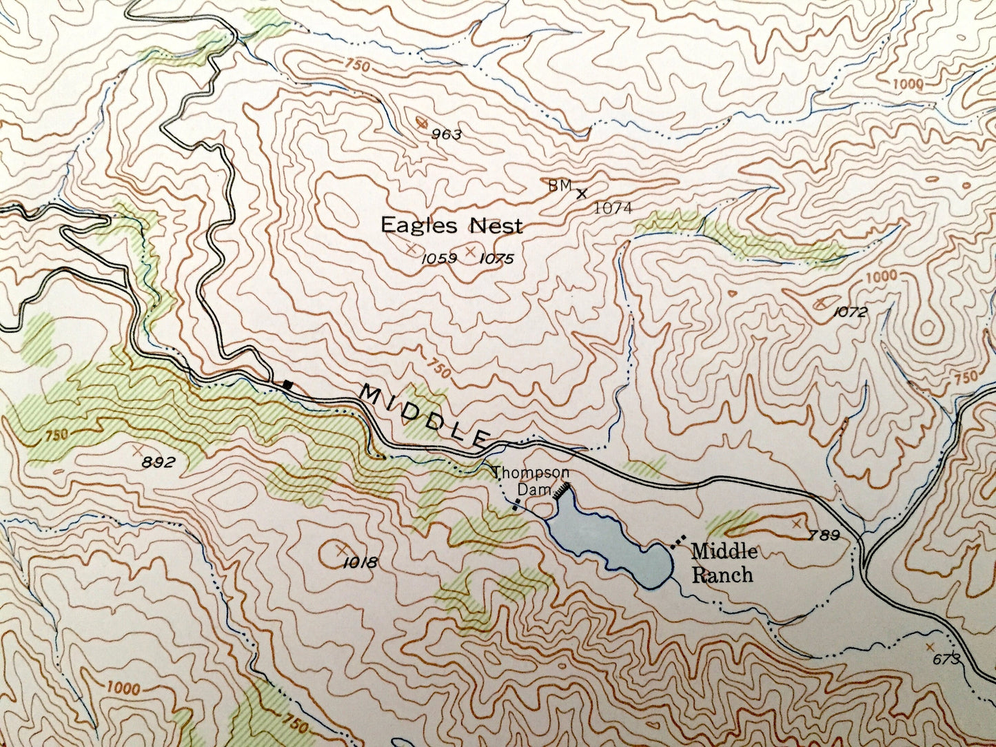 Antique Santa Catalina South, California 1943 US Geological Survey Topographic Map – Los Angeles County, Eagles Nest, Silver Canyon Landing