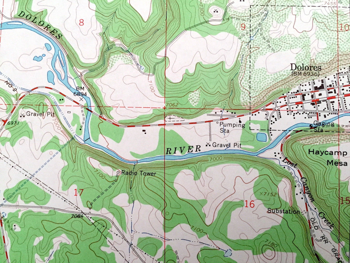 Antique Dolores West, Colorado 1965 US Geological Survey Topographic Map – Lebanon, Montezuma County, Hartman Draw, May Canyon, Ritter, CO