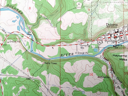 Antique Dolores West, Colorado 1965 US Geological Survey Topographic Map – Lebanon, Montezuma County, Hartman Draw, May Canyon, Ritter, CO