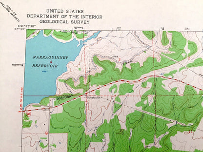 Antique Dolores West, Colorado 1965 US Geological Survey Topographic Map – Lebanon, Montezuma County, Hartman Draw, May Canyon, Ritter, CO