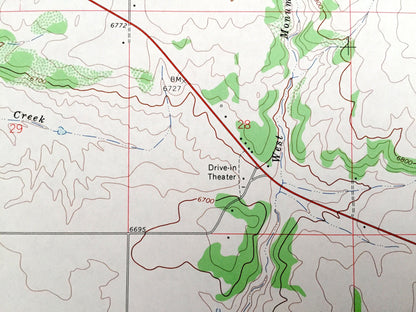 Antique Dove Creek, Colorado 1964 US Geological Survey Topographic Map – Dolores Creek, West Branch Canyon, Monument Creek, Chico Creek