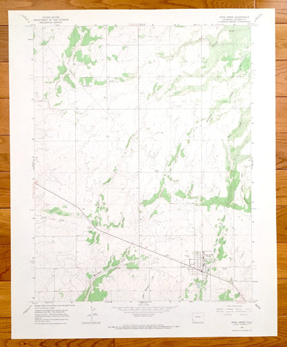 Antique Dove Creek, Colorado 1964 US Geological Survey Topographic Map – Dolores Creek, West Branch Canyon, Monument Creek, Chico Creek