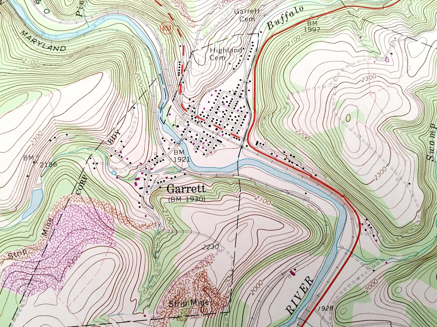 Antique Meyersdale, Pennsylvania 1968 US Geological Survey Topographic Map – Somerset County, Salisbury, Garrett, Saint Paul, Berkleys Mill