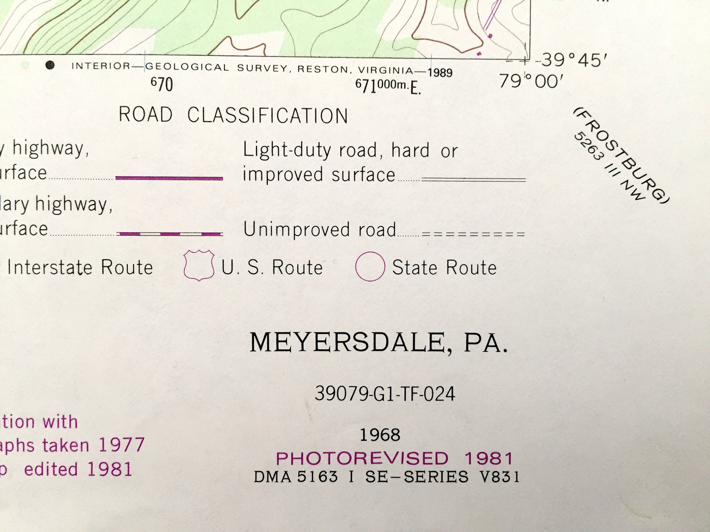 Antique Meyersdale, Pennsylvania 1968 US Geological Survey Topographic Map – Somerset County, Salisbury, Garrett, Saint Paul, Berkleys Mill