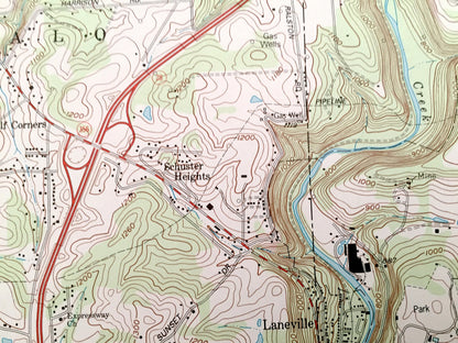 Antique Freeport, Pennsylvania 1993 US Geological Survey Topographic Map – Westmoreland, Allegheny, Butler, Armstrong County Buffalo Fawn PA