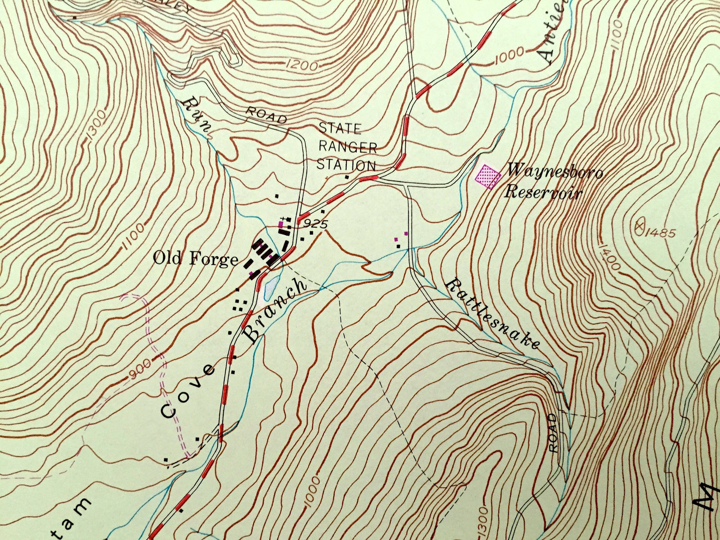 Antique Iron Springs, Pennsylvania 1953 US Geological Survey Topographic Map – Adams, Franklin County, Quincy, Guilford, Fairfield, Liberty