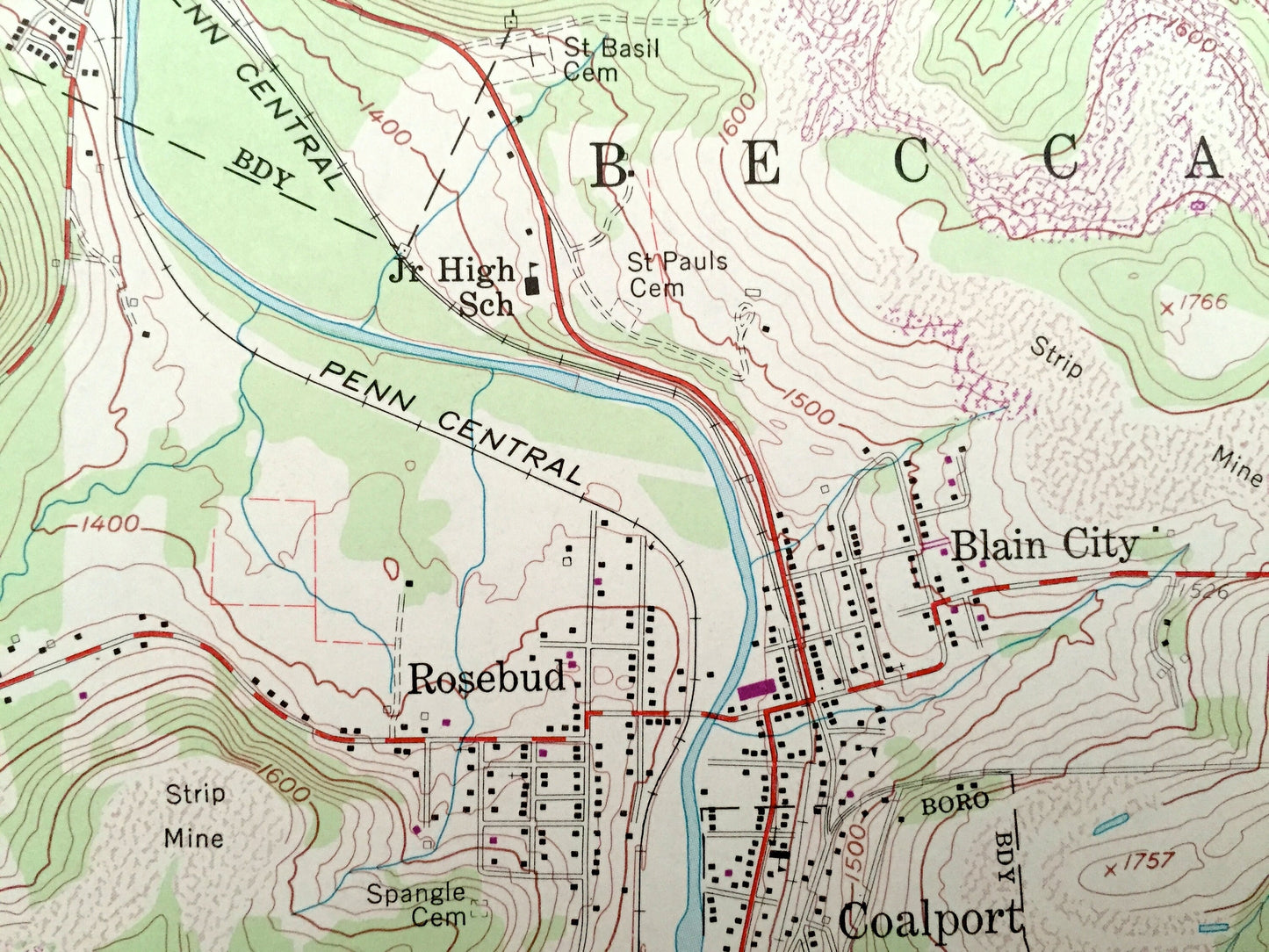 Antique Irvona, Pennsylvania 1959 US Geological Survey Topographic Map – Clearfield County, Jordan, Chest, Beccaria, Ferguson, Bigler, Knox