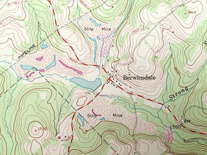 Antique Irvona, Pennsylvania 1959 US Geological Survey Topographic Map – Clearfield County, Jordan, Chest, Beccaria, Ferguson, Bigler, Knox