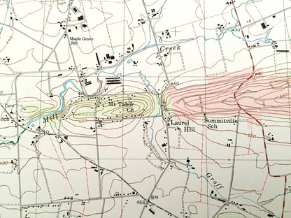 Antique New Holland, Pennsylvania 1999 US Geological Survey Topographic Map – Lancaster County, Salisbury, Leacock, East Earl, Paradise