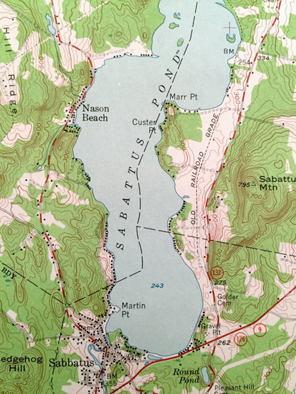 Antique Lewiston-Auburn, Maine 1956 US Geological Survey Topographic Map – Lisbon Falls, Webster, Greene, Wales, Androdscoggin County, ME