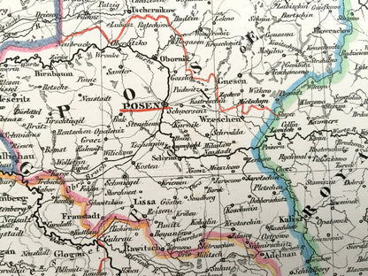 Antique 1835 Ancient Prussia Map from JG Heck's Atlas Géographique, Astronomique et Historique – Germany, Poland, Czech Republic, Magdeburg