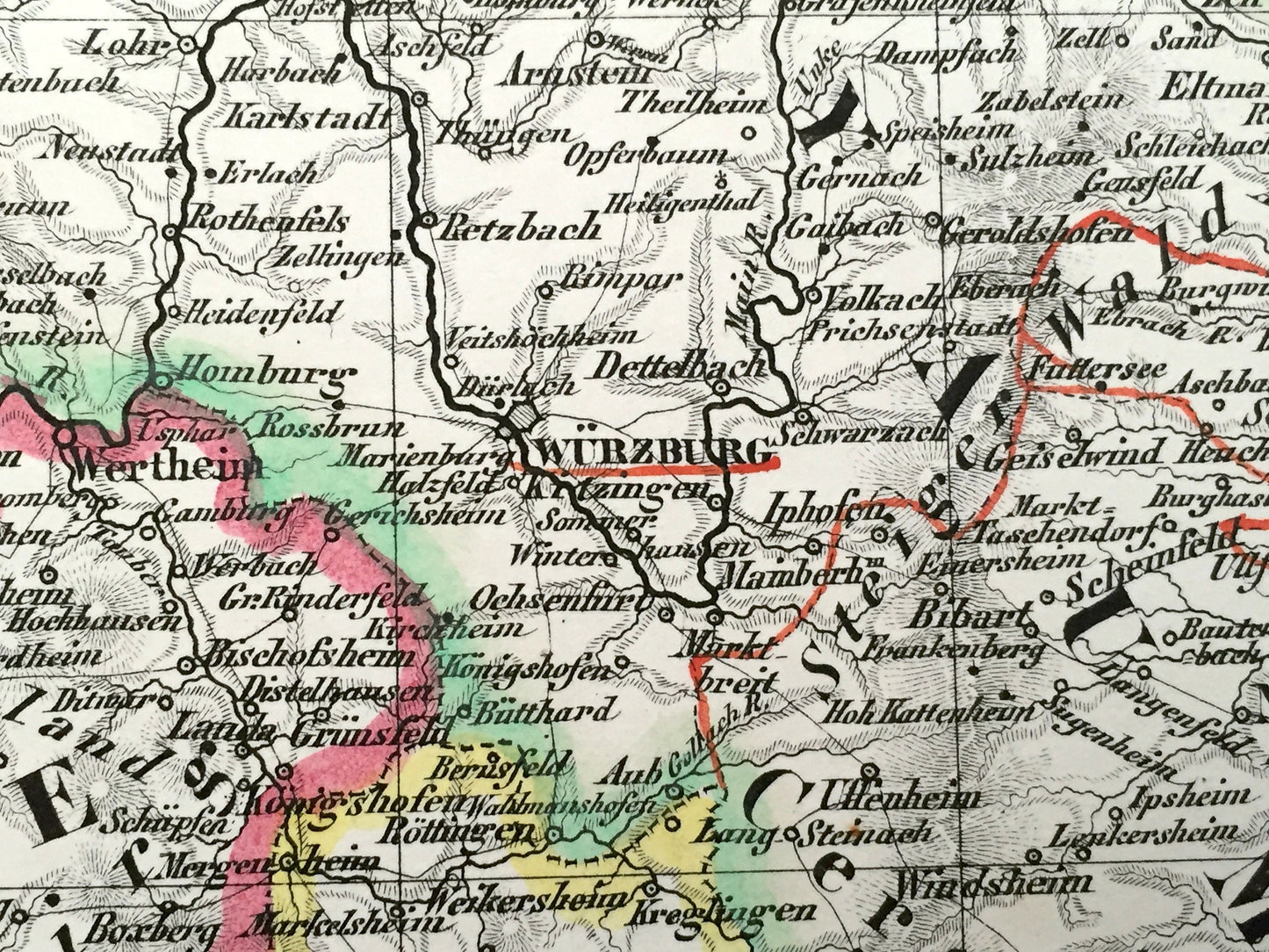 Antique 1835 Ancient Germany Map from JG Heck's Atlas Géographique, Astronomique et Historique – Munich, Bamberg, Strasbourg, Pilsen, Coburg
