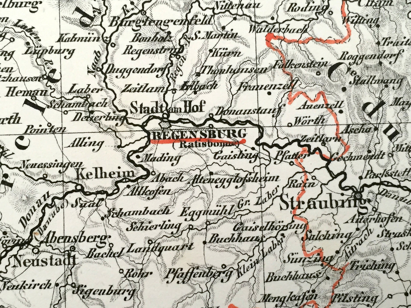 Antique 1835 Ancient Germany Map from JG Heck's Atlas Géographique, Astronomique et Historique – Munich, Bamberg, Strasbourg, Pilsen, Coburg