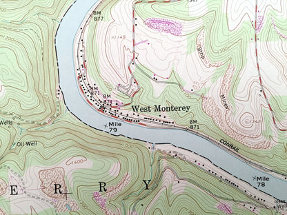 Antique Parker, Pennsylvania 1963 US Geological Survey Topographic Map – Butler County, Armstrong County, Clarion County, Parker, Perry