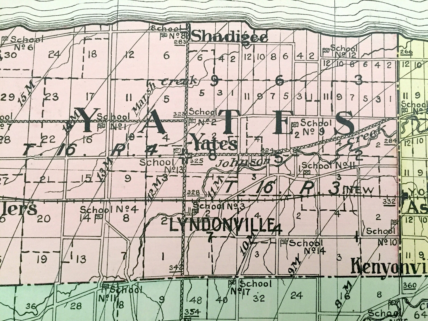 Antique Orleans County, New York 1911 New Century Atlas Map – Albion, Lyndonville, Carlton, Medina, Holley, Murray, Oak Orchard, Waterport