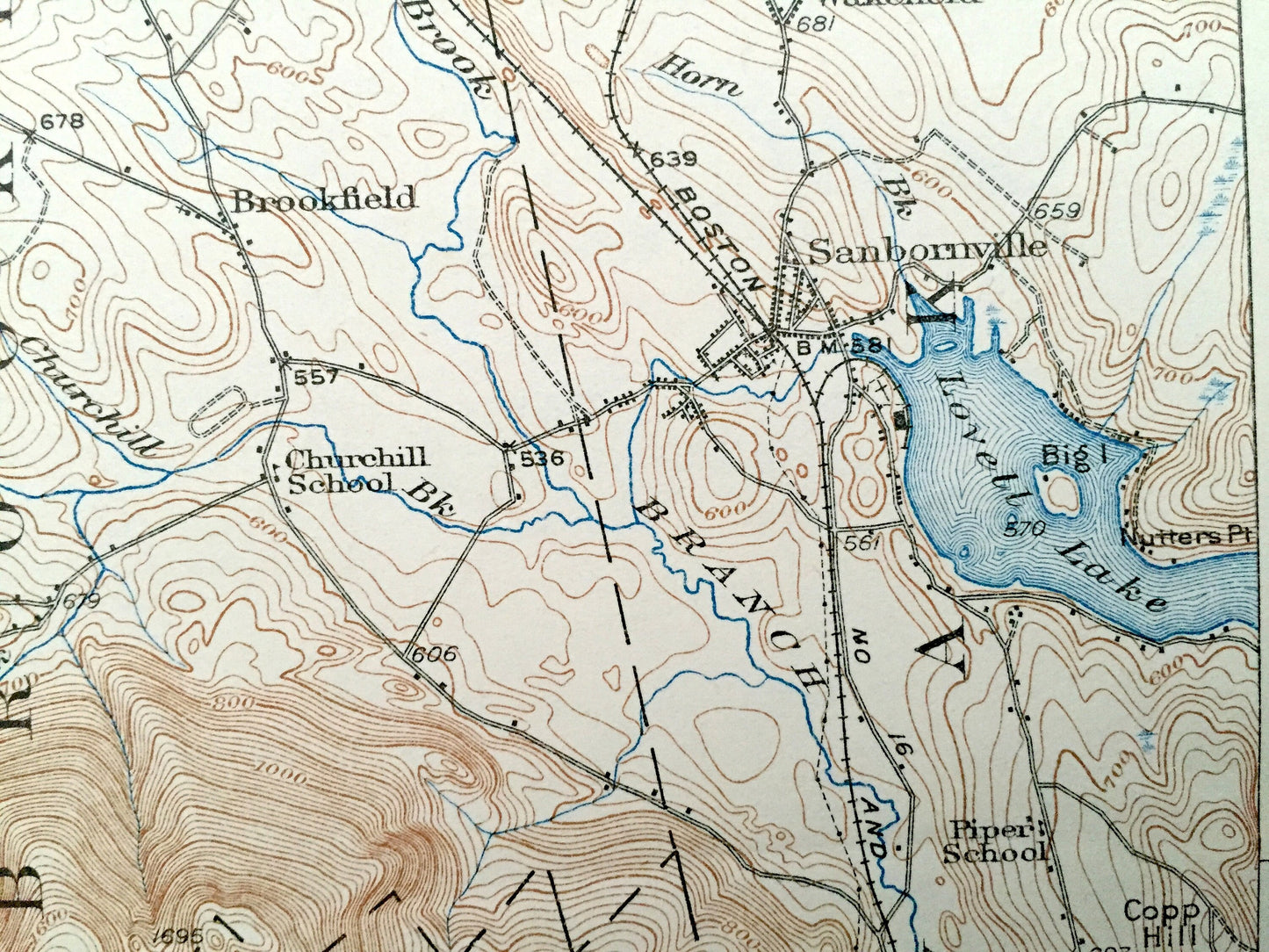Antique Lake Winnipesaukee, New Hampshire 1928 US Geological Survey Topographic Map – Wolfeboro, Alton, Wentworth Tuftonboro Sanbornville NH