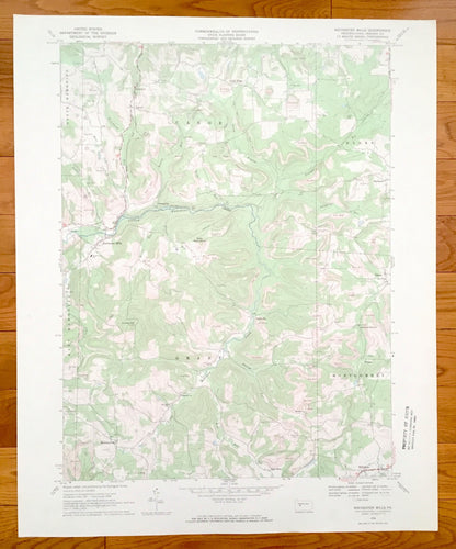 Antique Rochester Mills, Pennsylvania 1968 US Geological Survey Topographic Map – Indiana County, Canoe, Grant, Montgomery, Banks, Hillsdale