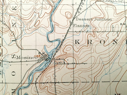 Antique Wausau, Wisconsin 1902 US Geological Survey Topographic Map – Lincoln, Langlade and Marathon County, Merrill, Pike Lake, Ackley