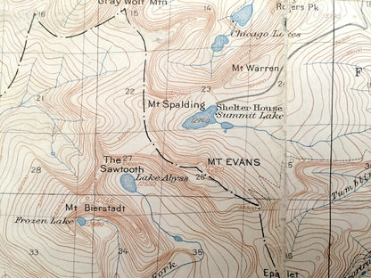 Antique Georgetown, Colorado 1905 US Geological Survey Topographic Map – Silver Plume Idaho Springs Freeland Arapaho Pike National Forest CO