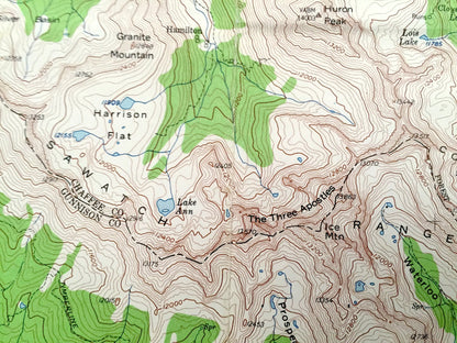 Antique Mt Harvard, Colorado 1955 US Geological Survey Topographic Map – Chaffee, Gunnison County, San Isabel National Forest Tincup Yale CO