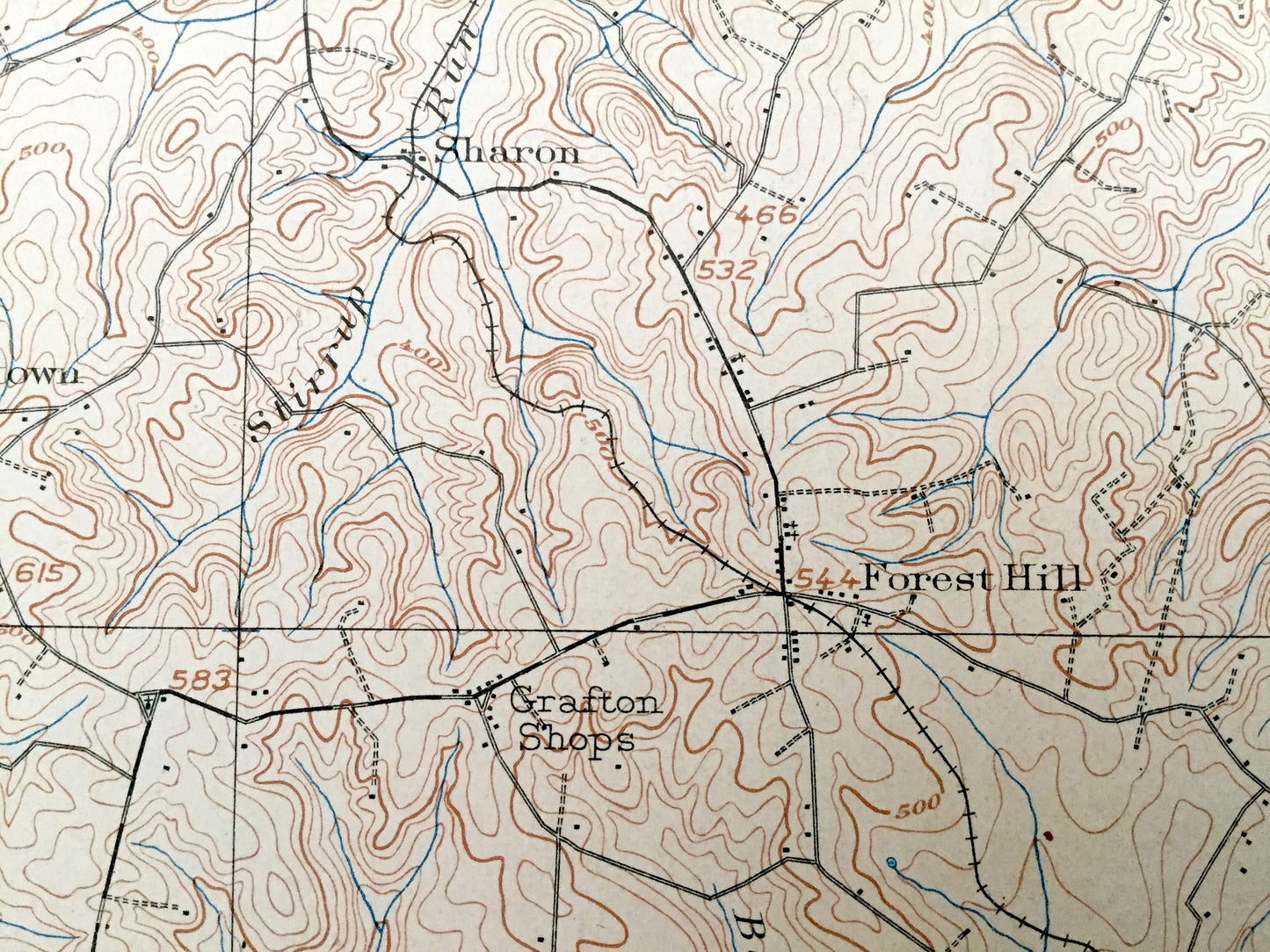 Antique Bel Air, Maryland & Pennsylvania 1901 US Geological Survey Topographic Map– Harford County, Abingdon, Marshall, Dublin, Peach Bottom