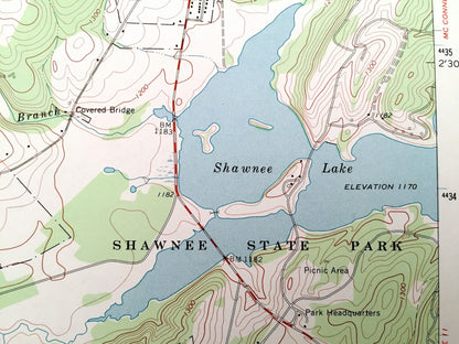 Antique Schellsburg, Pennsylvania 1971 US Geological Survey Topographic Map – Bedford County, Somerset County, Napier, Juniata, Harrison