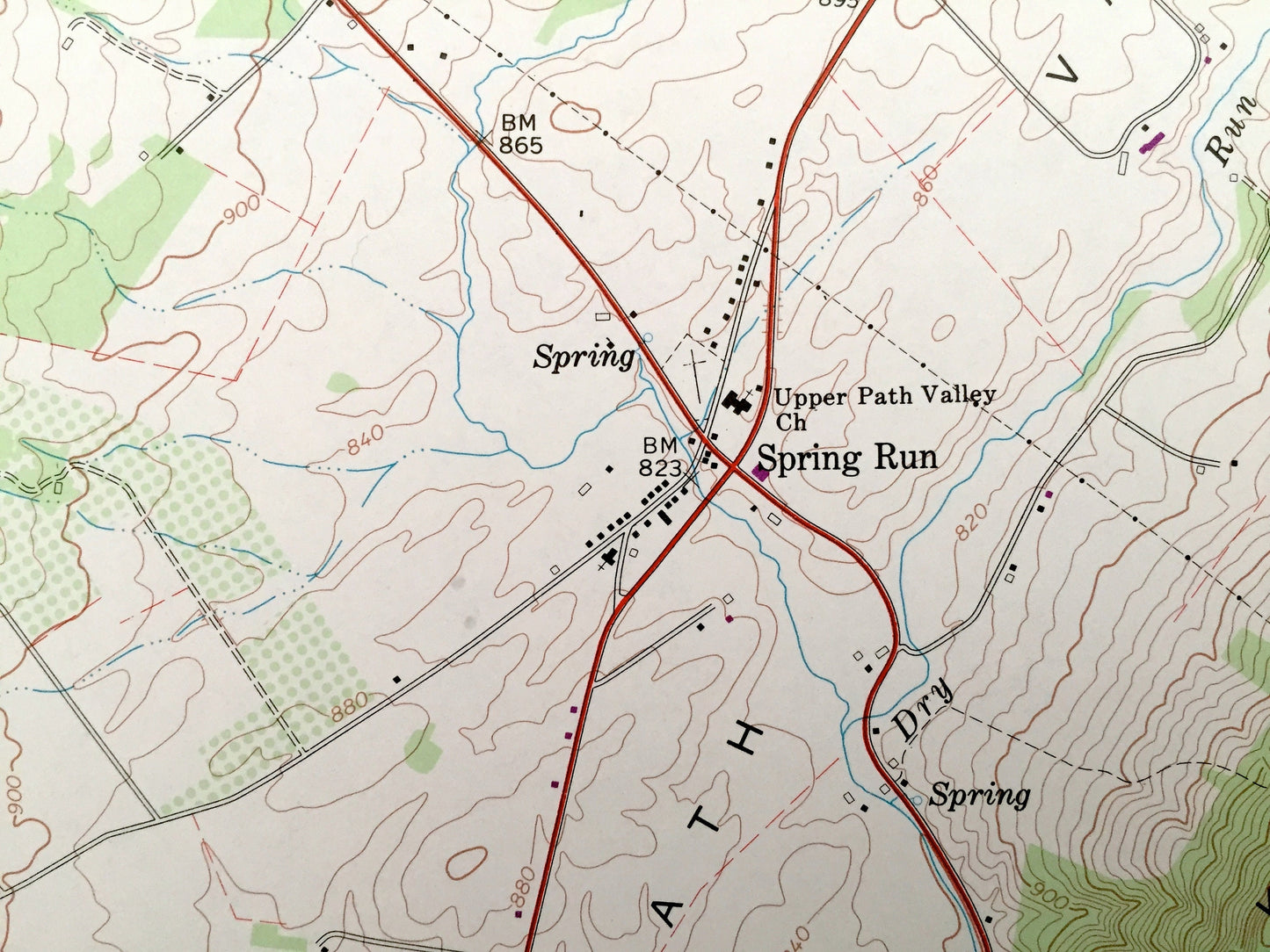 Antique Shade Gap, Pennsylvania 1966 US Geological Survey Topographic Map – Huntingdon County, Franklin County, Cromwell, Fannett, Dublin