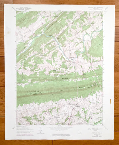 Antique Shermans Dale, Pennsylvania 1952 US Geological Survey Topographic Map – Perry County, Cumberland County, Carroll, North Middleton