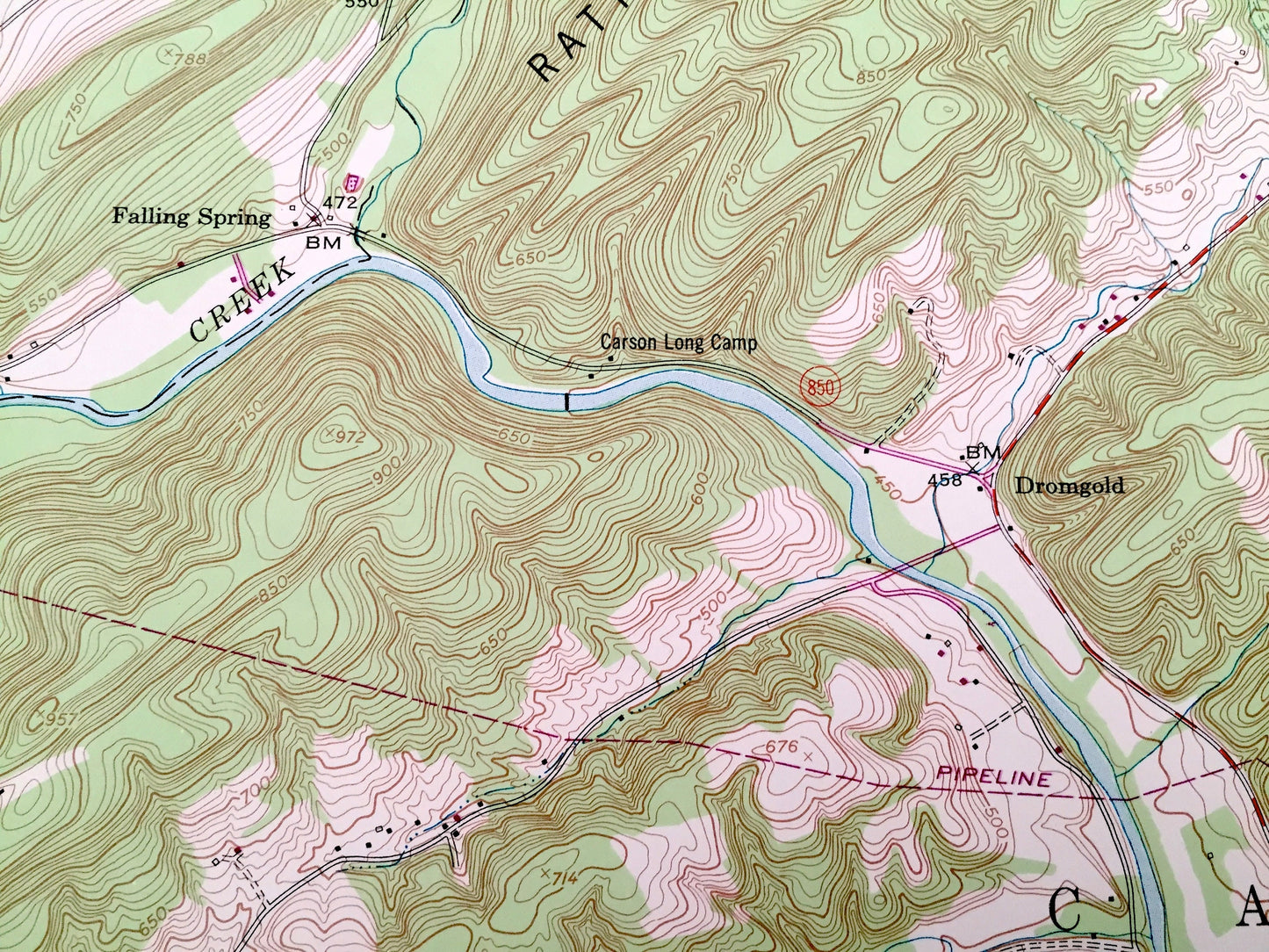 Antique Shermans Dale, Pennsylvania 1952 US Geological Survey Topographic Map – Perry County, Cumberland County, Carroll, North Middleton