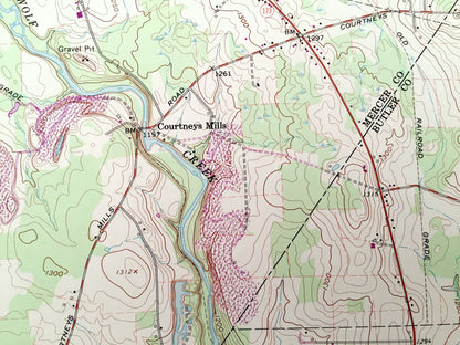 Antique Slippery Rock, Pennsylvania 1961 US Geological Survey Topographic Map – Butler County, Mercer, Lawrence, Worth, Brady, Armstrong, PA