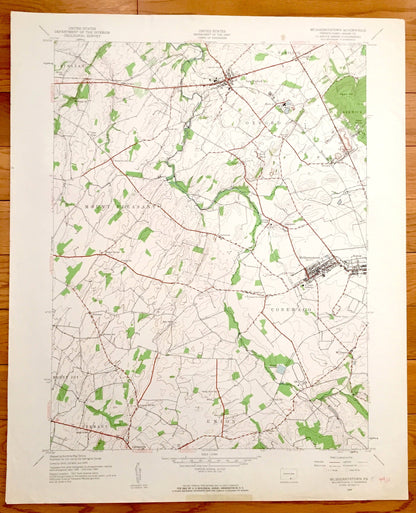 Antique McSherrystown, Pennsylvania 1944 US Geological Survey Topographic Map – Oxford, Conewago, Union, Mount Pleasant, Germany, Mount Joy