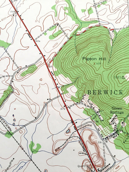 Antique McSherrystown, Pennsylvania 1944 US Geological Survey Topographic Map – Oxford, Conewago, Union, Mount Pleasant, Germany, Mount Joy