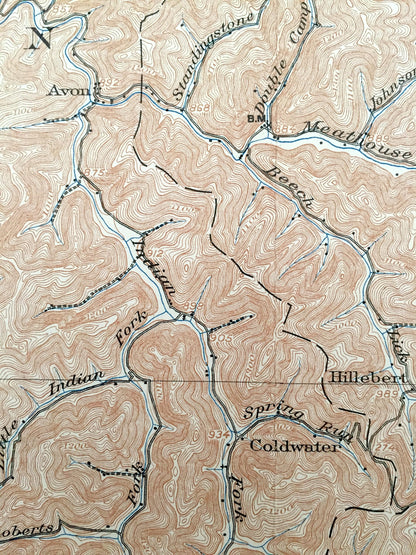 Antique Vadis, West Virginia 1904 US Geological Survey Topographic Map – Lewis County, Greenbrier, Courthouse, New Milton, Southwest, WV