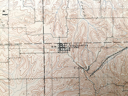 Antique Velpen, Indiana 1903 US Geological Survey Topographic Map – Pike and Dubois County, Pikeville, Augusta, Otwell, Winslow, Ireland, IN
