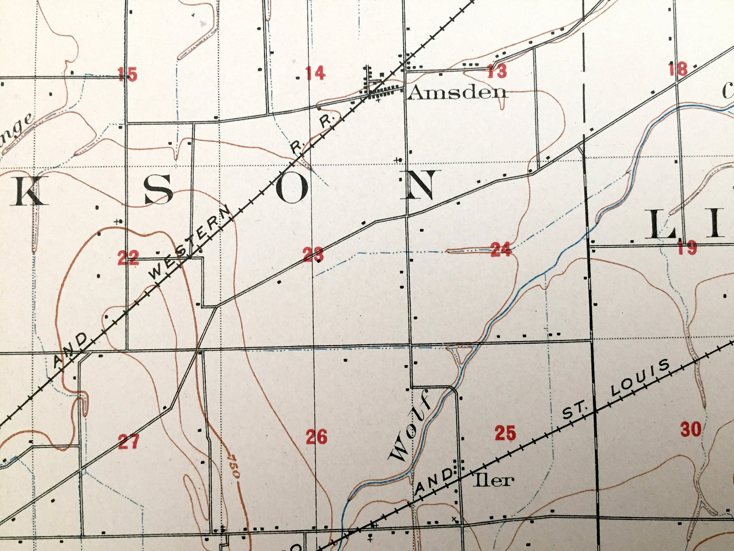 Antique Fostoria, Ohio 1903 US Geological Survey Topographic Map – Seneca County, Perry, Biglick, West Millgrove, Amsden, New Riegel, Alvada