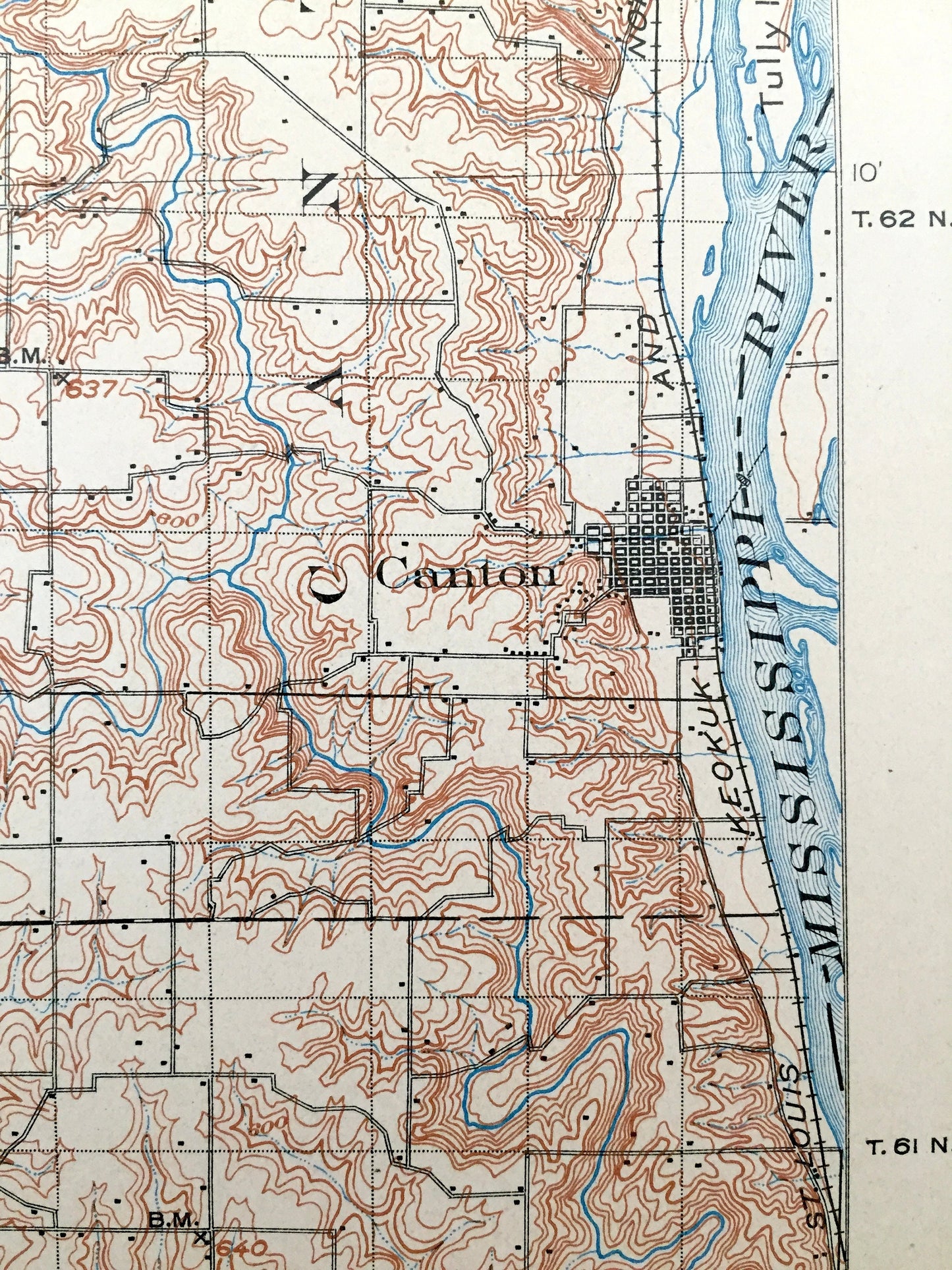 Antique Kahoka, Missouri 1903 US Geological Survey Topographic Map – Lewis, Clark, Knox, Scotland County, La Belle, Lagrange, Monticello, MO