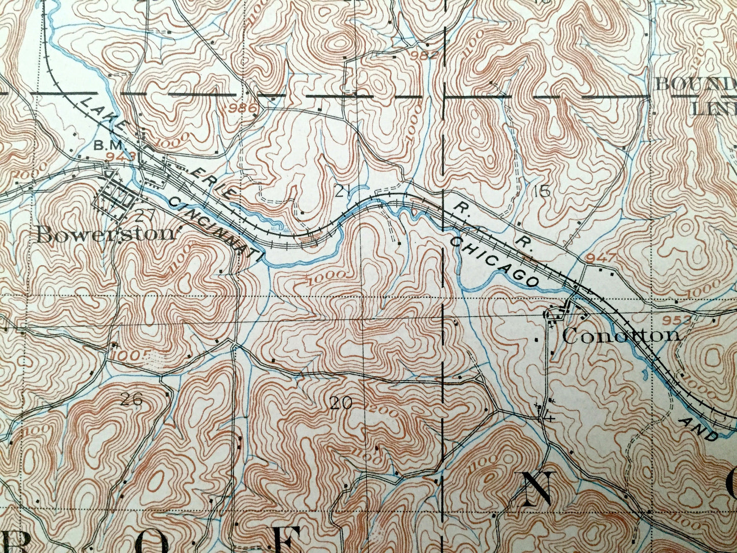 Antique Scio, Ohio 1904 US Geological Survey Topographic Map – Carroll County, Orange, Rumley, Archer, Nottingham, Bowerston, Kilgore, North