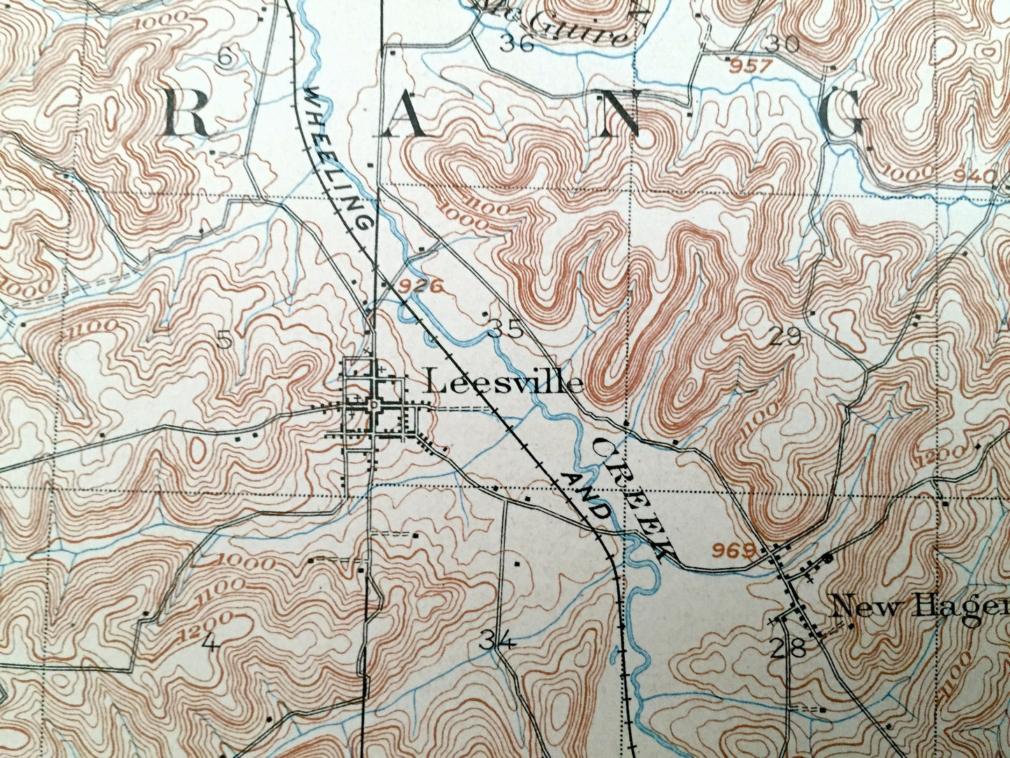Antique Scio, Ohio 1904 US Geological Survey Topographic Map – Carroll County, Orange, Rumley, Archer, Nottingham, Bowerston, Kilgore, North