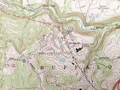 Antique Freeport, Pennsylvania 1993 US Geological Survey Topographic Map – Westmoreland, Allegheny, Butler, Armstrong County Buffalo Fawn PA