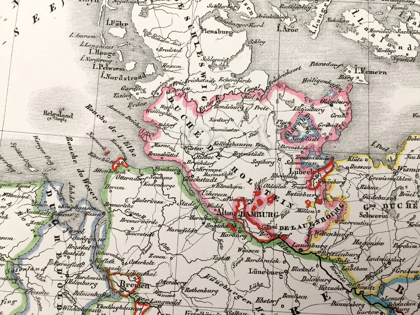 Antique 1835 Ancient Germany Map from JG Heck's Atlas Géographique, Astronomique et Historique – Austria, Italy, Berlin, Cologne, Stuttgart