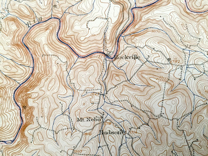 Antique Bruceton, West Virginia 1933 US Geological Survey Topographic Map – Preston County, Kingwood, Sutherland, Rockville, Afton, Wharton