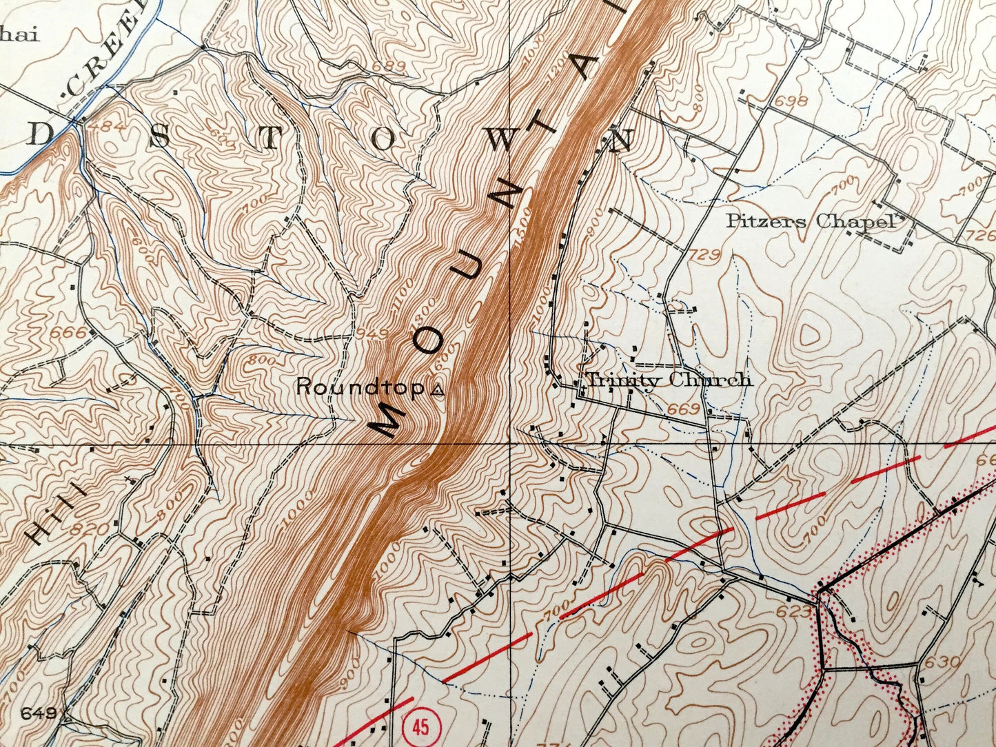 Antique Gerrardstown, West Virginia 1943 US Geological Survey Topographic Map – Berkeley County, Hedgesville, Inwood, Clearbrook, Cedar Hill